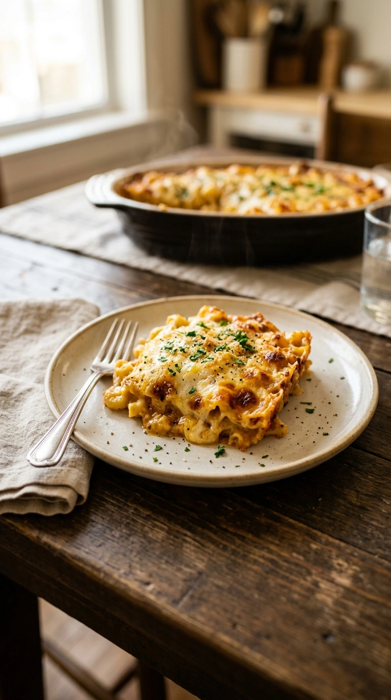 hearty ground beef casserole crowd ready to serve