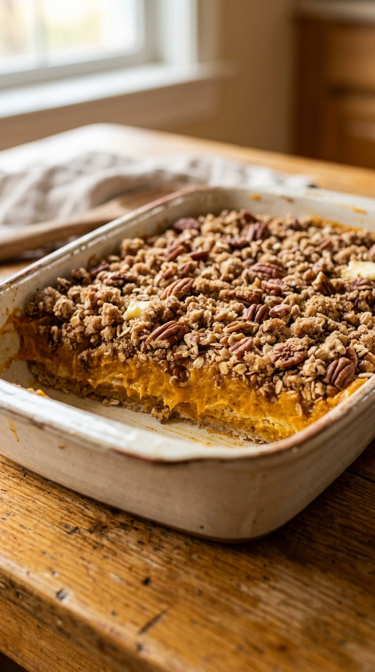 Cooking instructions for cozy fall pumpkin casserole crowd
