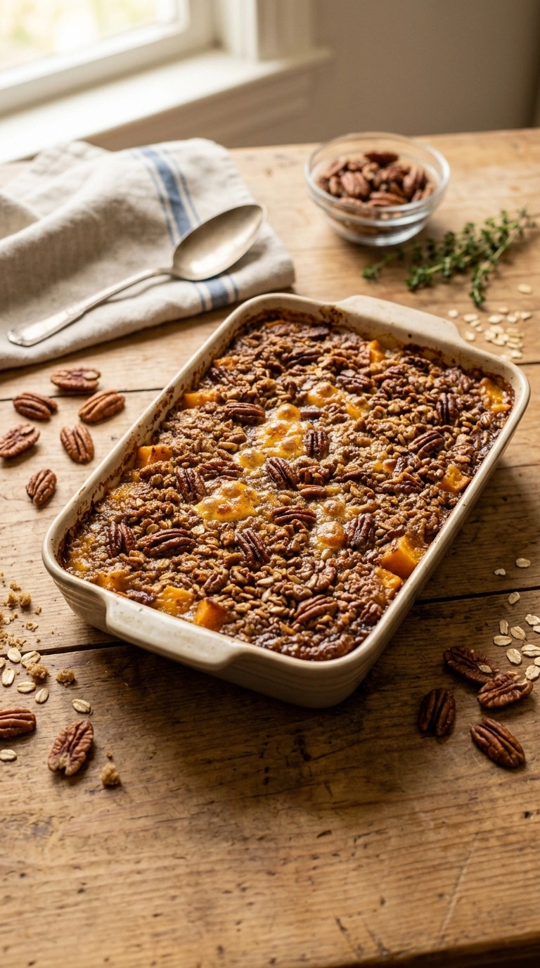 Cooking instructions for cozy fall butternut casserole crowd