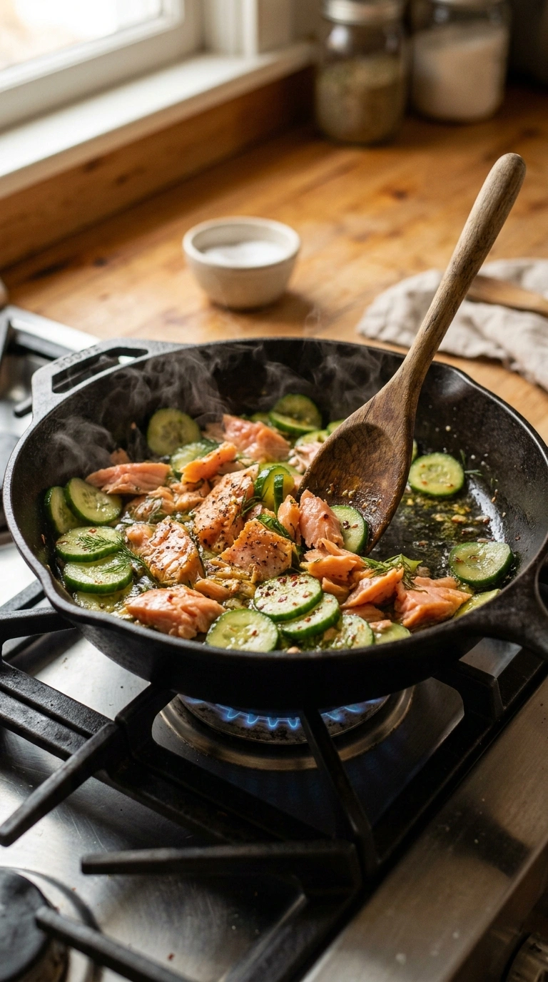 Cooking instructions for fresh zesty smoked salmon cucumber appetizers