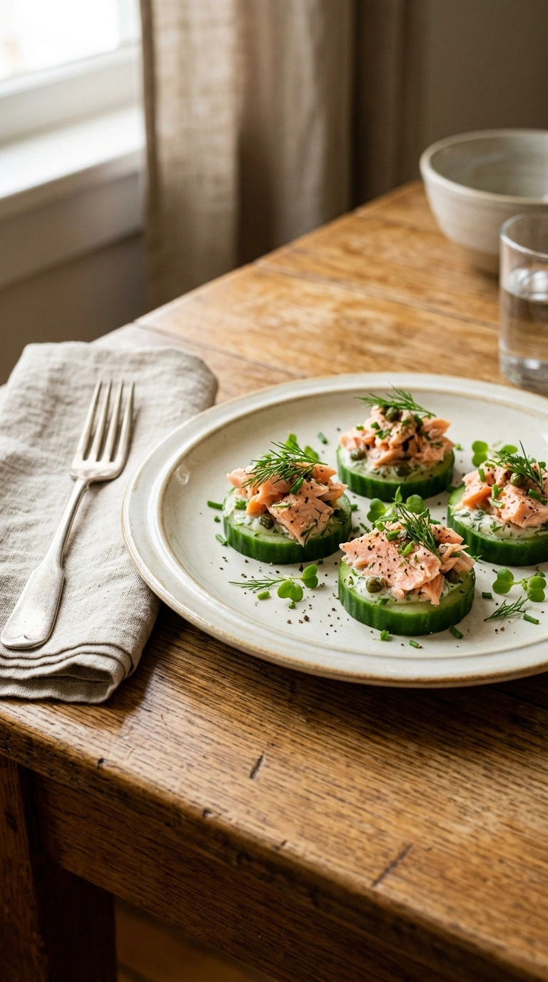 fresh zesty smoked salmon bites ready to serve