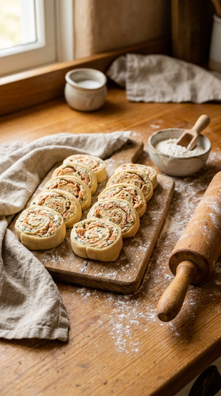 Cooking instructions for fresh zesty smoked salmon roll ups