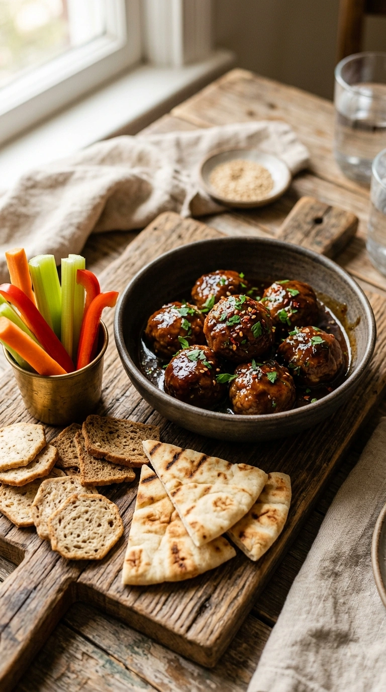 easy sweet sour cocktail meatballs ready to serve