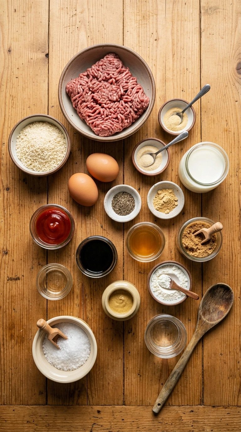 Ingredients for easy sweet sour cocktail meatballs
