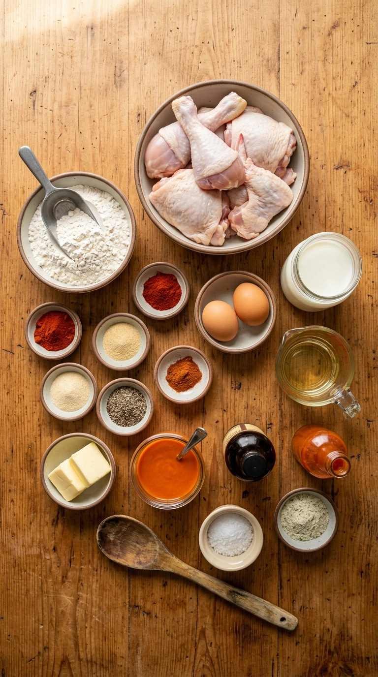 Ingredients for crispy game day football wings