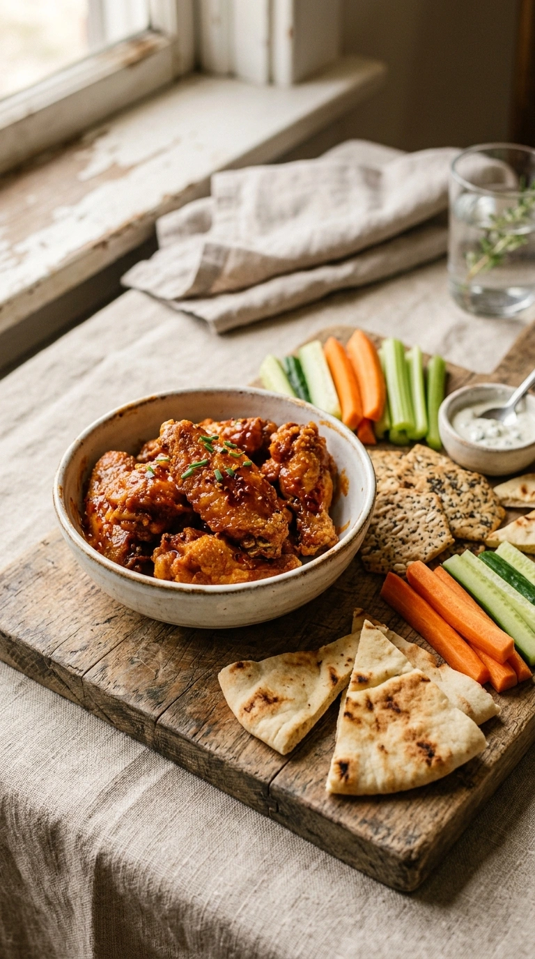 crispy game day buffalo wings ready to serve