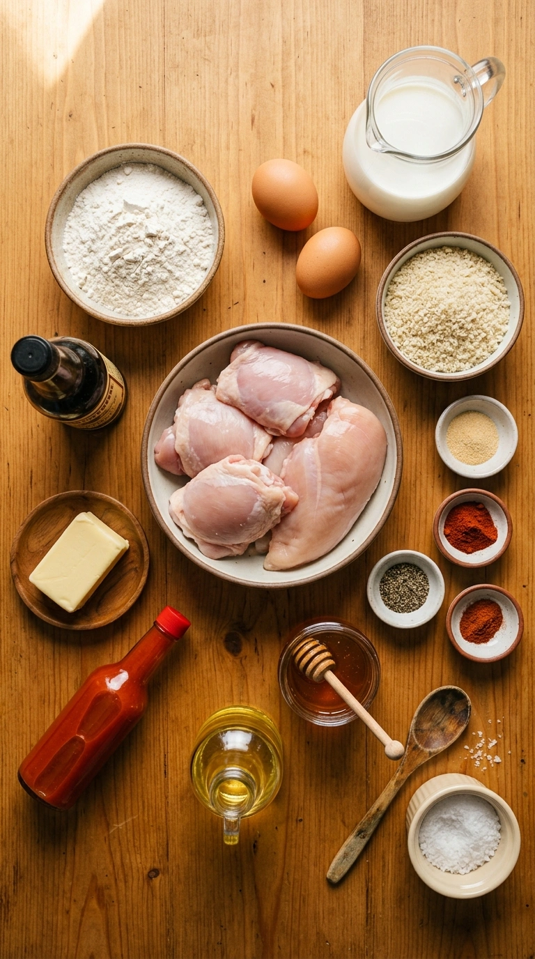 Ingredients for crispy game day chicken tenders