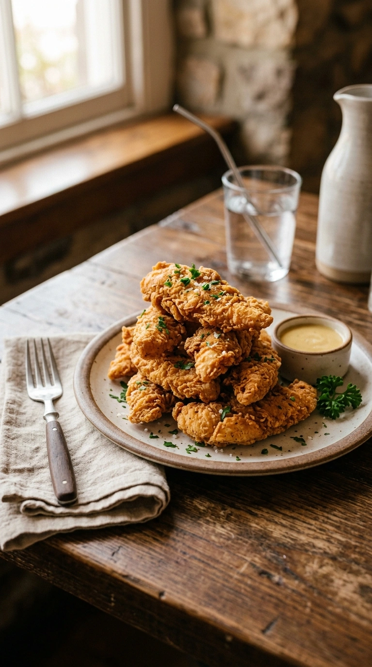 crispy game day chicken tenders ready to serve